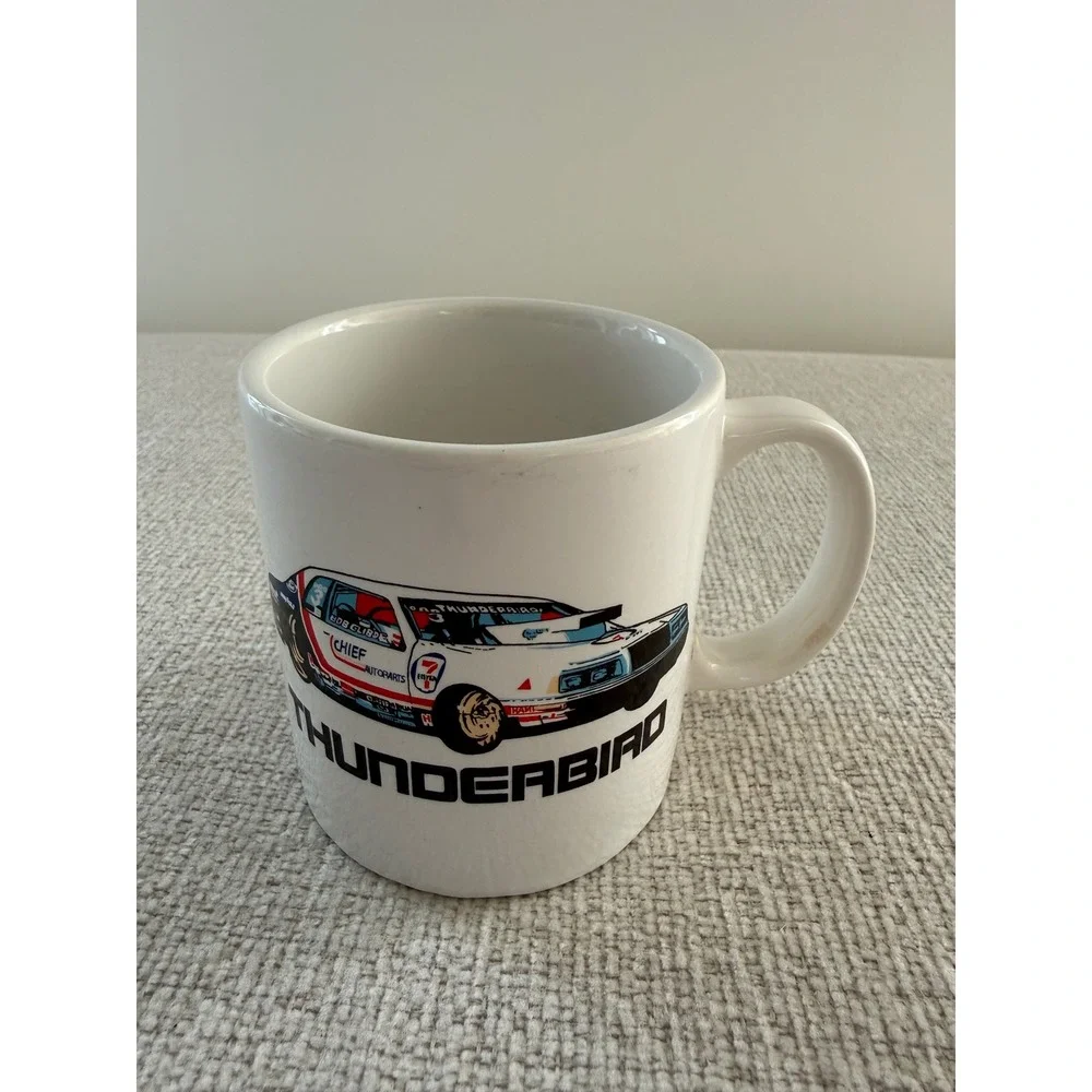 Vtg Bob Glidden Chief Auto Parts Ford Motorsport Thunderbird Pro Stock Mug NHRA